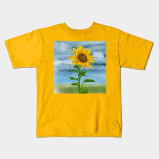 single sunflower Kids T-Shirt